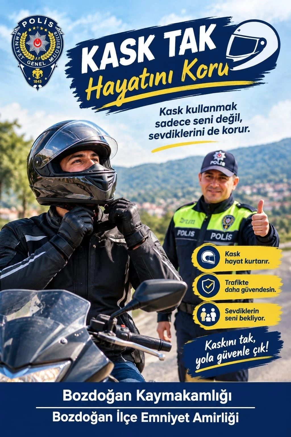 Bozdoğan’da emniyetten huzur ve trafik güvenliği için uyarılarda bulundu
