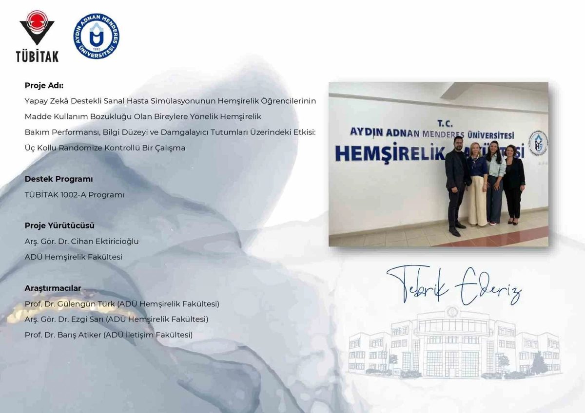 ADÜ’nün yapay zeka destekli hemşirelik projesi desteklenmeye hak kazandı