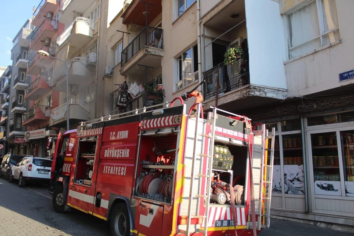 Aydın’da ev yangını