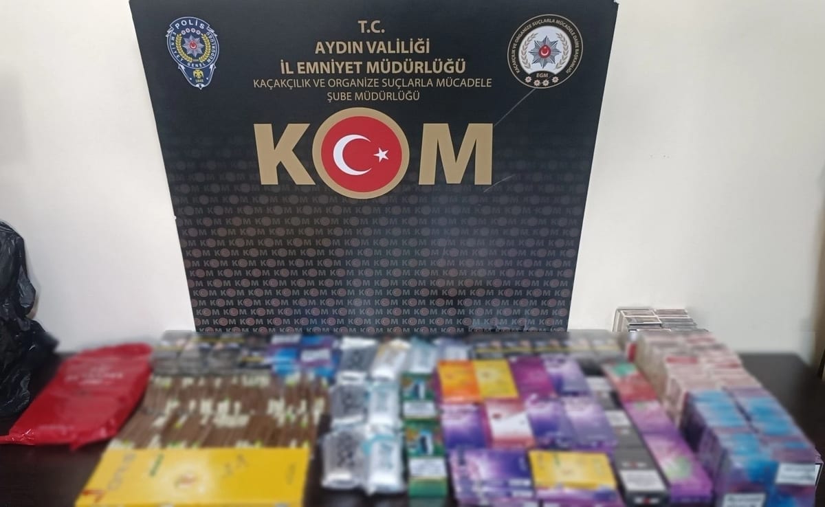 Aydın’da kaçak sigara ve puro ele geçirildi, 3 şüpheli hakkında işlem yapıldı