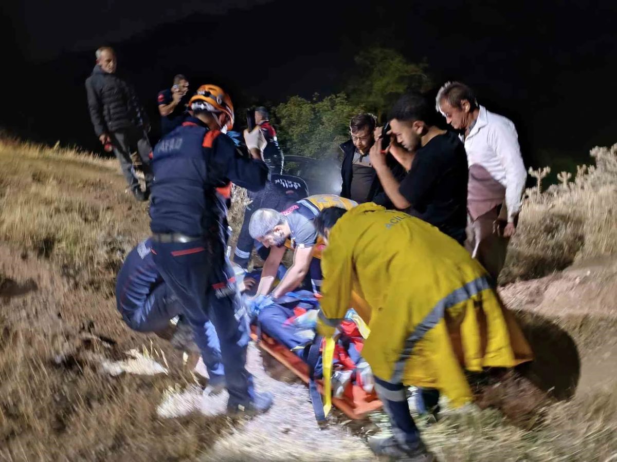 Aydın’da otomobil uçuruma yuvarlandı: 1 yaralı