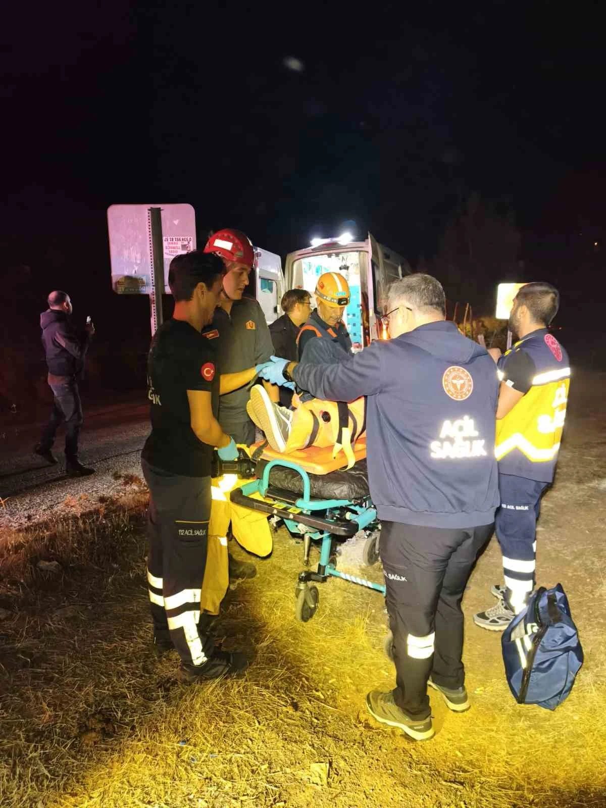 Aydın’da otomobil uçuruma yuvarlandı: 1 yaralı