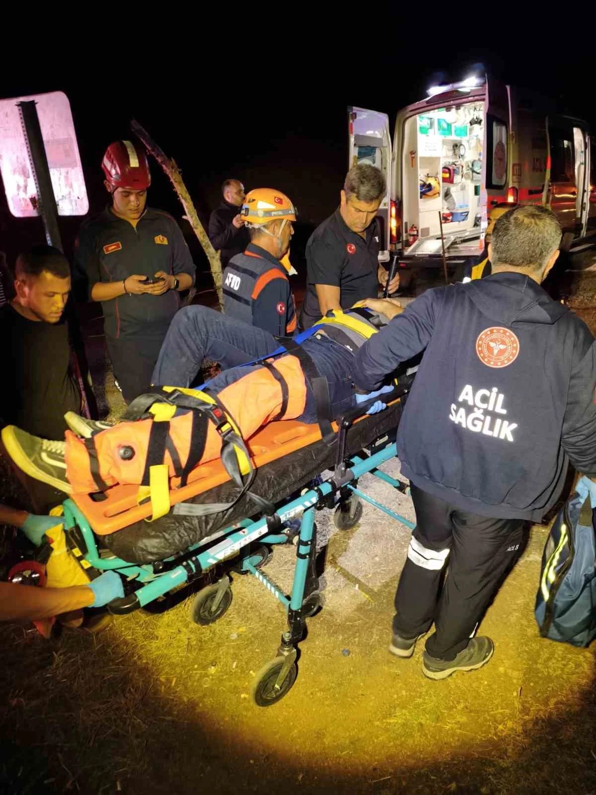 Aydın’da otomobil uçuruma yuvarlandı: 1 yaralı