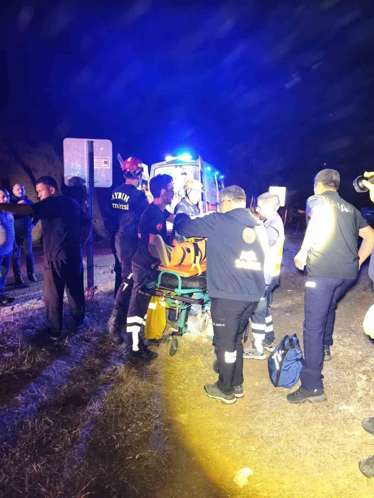 Aydın’da otomobil uçuruma yuvarlandı: 1 yaralı