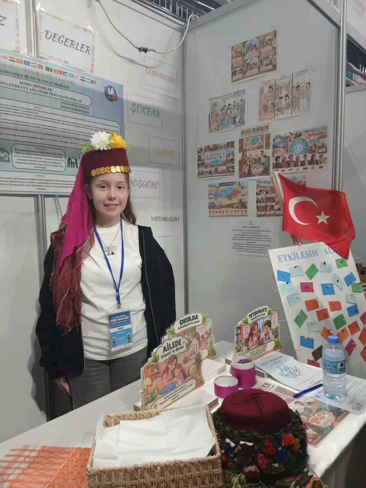 Aydın'ı Gaziantep'te Söke BİLSEM öğrencisi Bade Bankı temsil ediyor