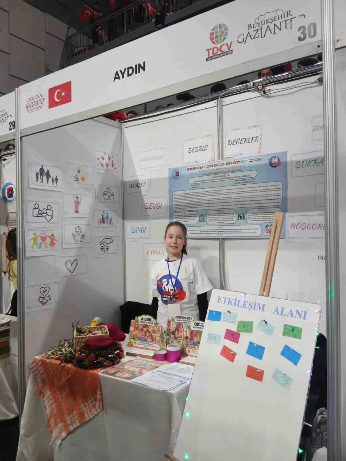 Aydın'ı Gaziantep'te Söke BİLSEM öğrencisi Bade Bankı temsil ediyor