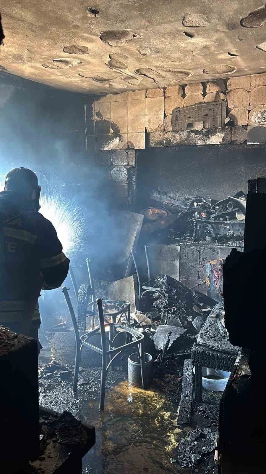 Bodrum’da ev yangını