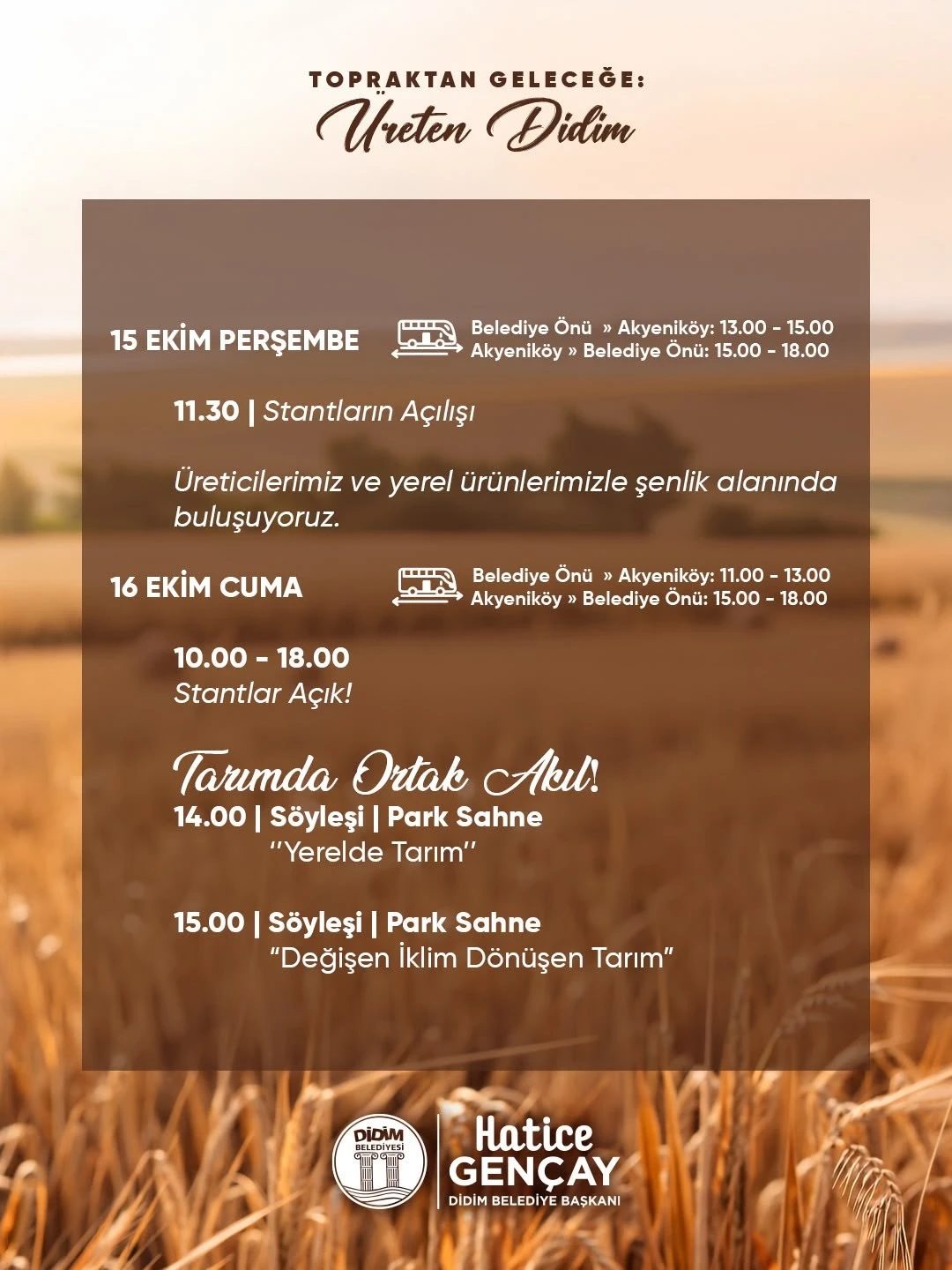 Didim’de Tarım Şenliği 15 Ekim’de başlıyor