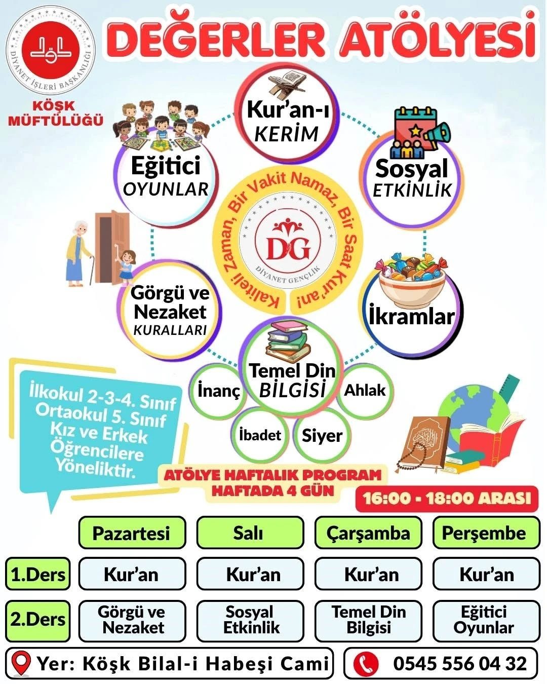 Köşk’te çocuklar için ’Değerler Atölyesi’ başladı