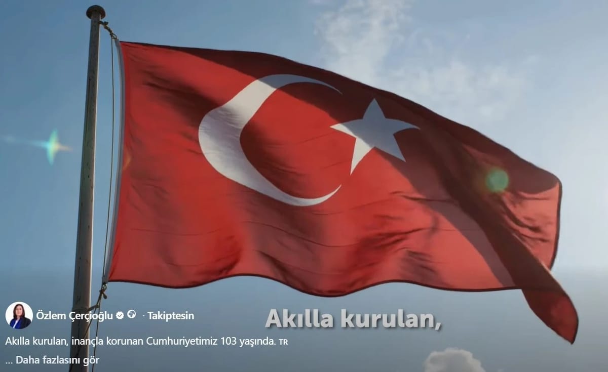 Özlem Çerçioğlu’nun 29 Ekim videosu sosyal medyada birinci sıraya yükseldi