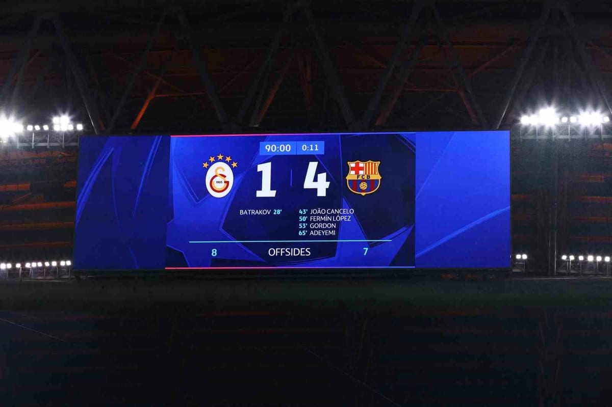 UEFA Şampiyonlar Ligi: Galatasaray: 1 - Barcelona: 4 (Maç sonucu)
