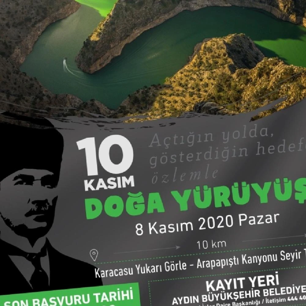 Büyükşehir Belediyesi’nden 10 Kasım Doğa Yürüyüşü