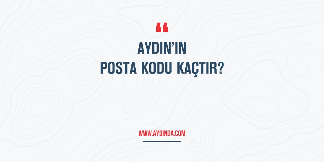 Aydın Posta Kodu Kaçtır? Aydın İli ve İlçelerinin Posta Kodları