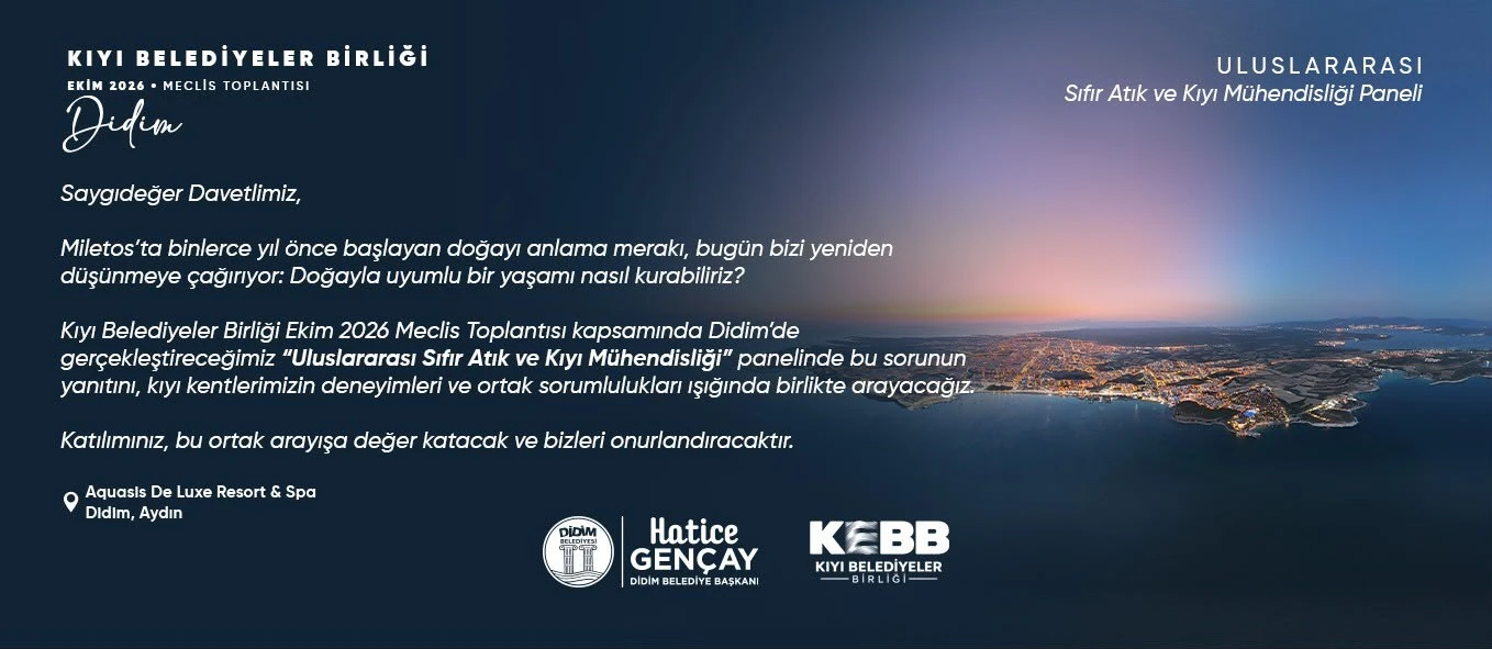 Kıyı Belediyeler Birliği Didim'de 30 Ekim-1 Kasım'da bir araya gelecek