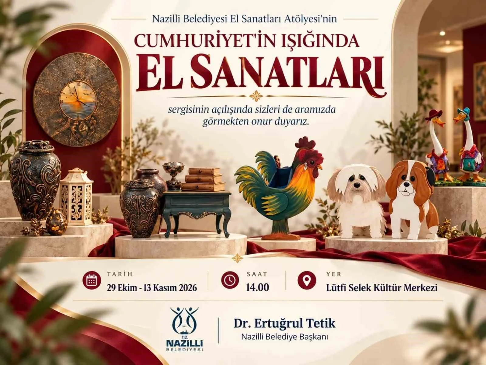 Nazilli'de el sanatları sergisi 29 Ekim'de açılacak, 13 Kasım'a kadar