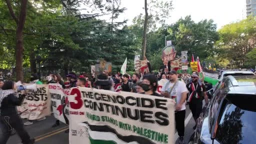 New York'ta Gazze için Yürüyüşte Binlerce Kişi Toplandı
