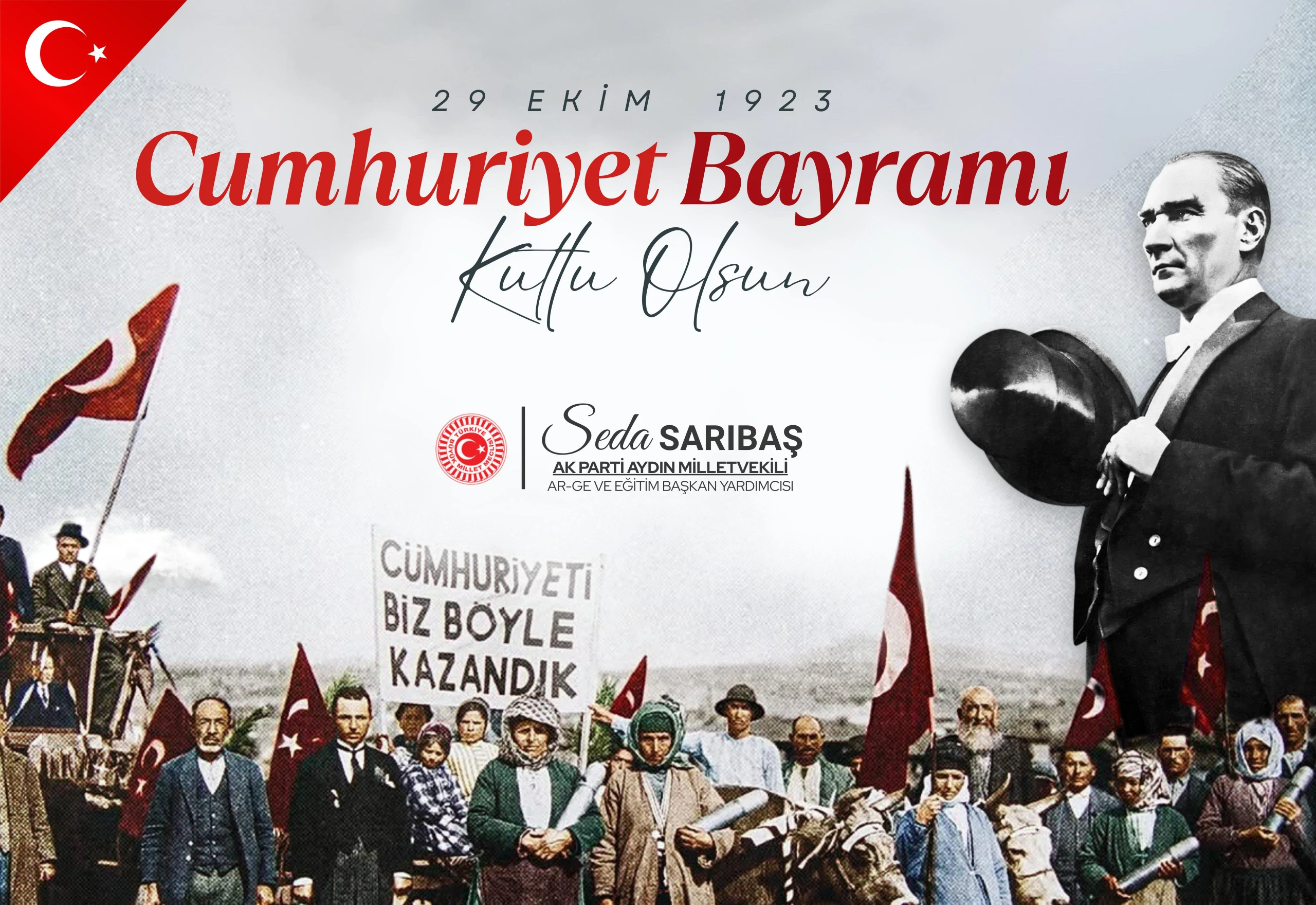 Seda Sarıbaş 29 Ekim 2026 Cumhuriyet Bayramı Kutlama Görseli