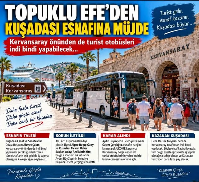 Topuklu EFE’den Kuşadası Esnafına MÜJDE